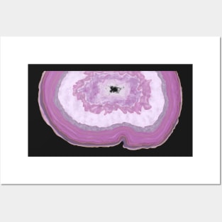 Pink Agate Slice Posters and Art